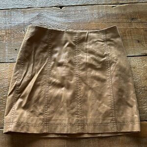 Free people faux leather mini skirt